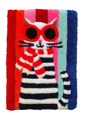 Çizgili Kedi - Tufting Duvar Panosu
