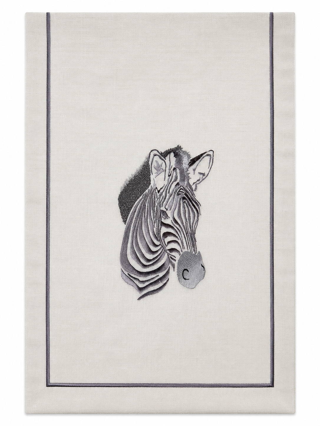 Zebra Nakışlı Masa Runner