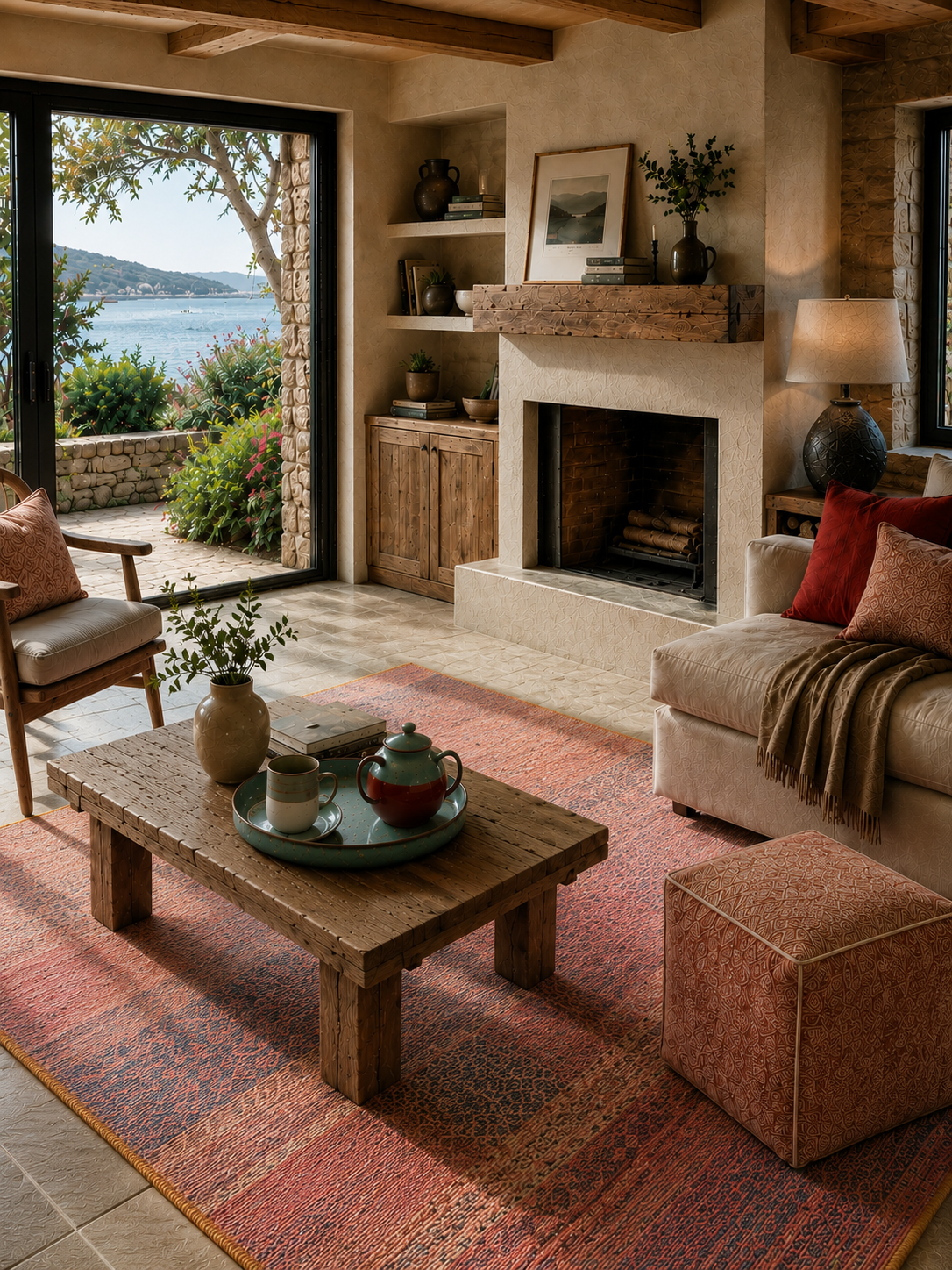 Alpaka İpi Renkli Kilim