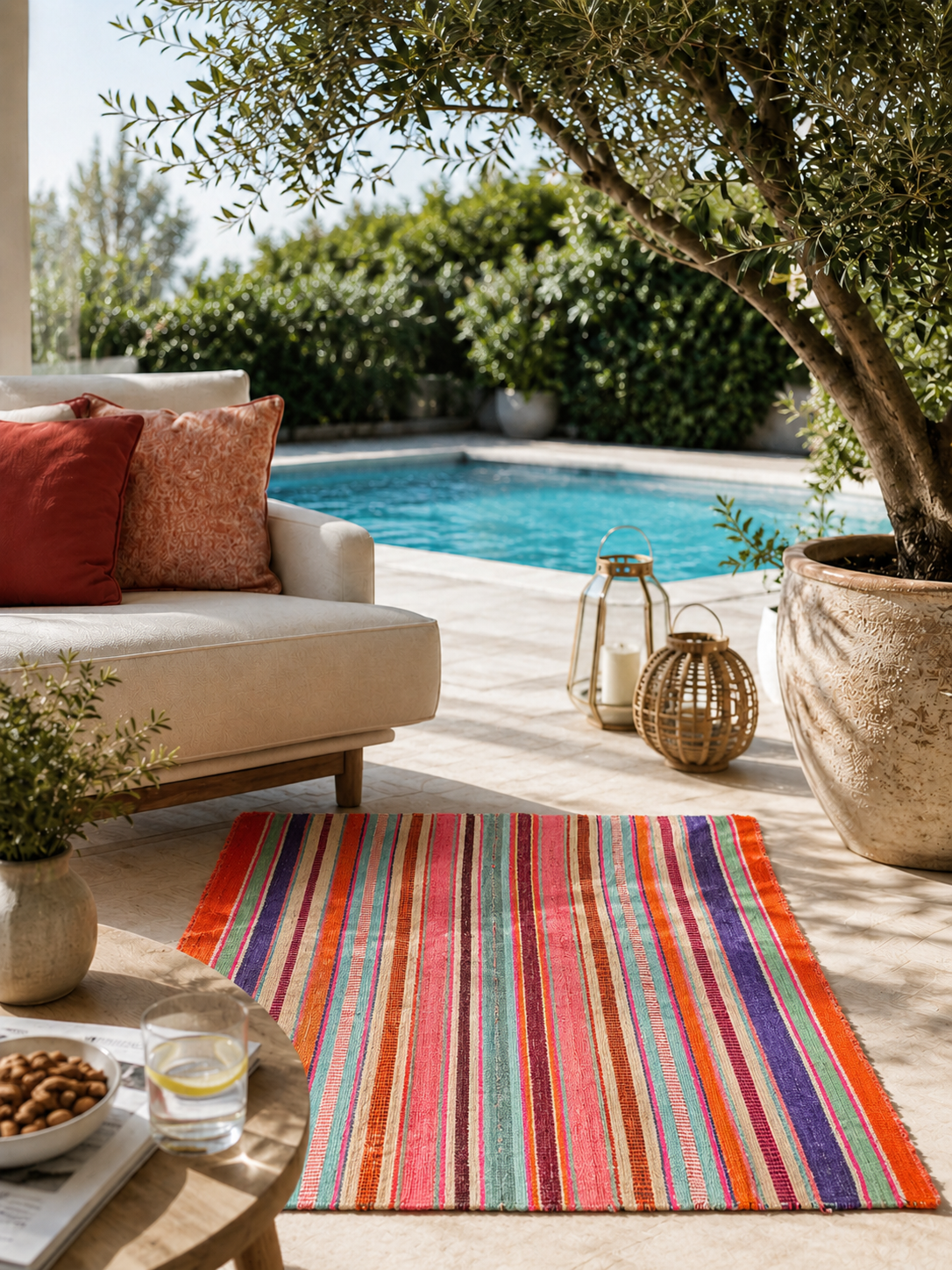Alpaka İpi Renkli Kilim