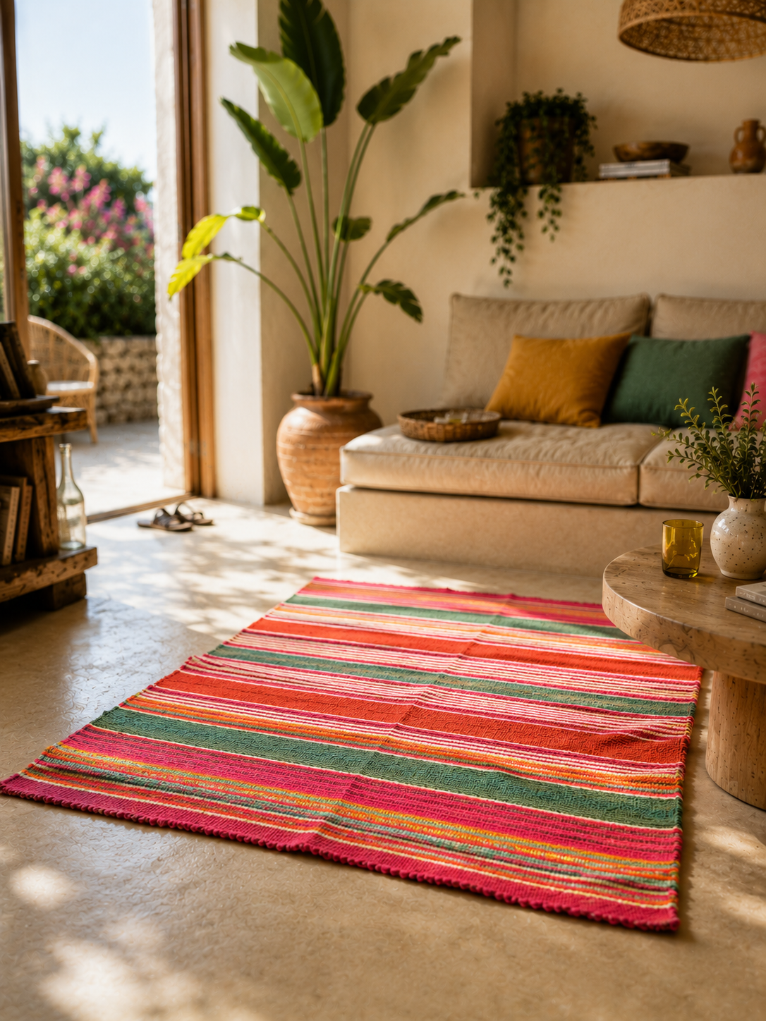 Alpaka İpi Renkli Kilim