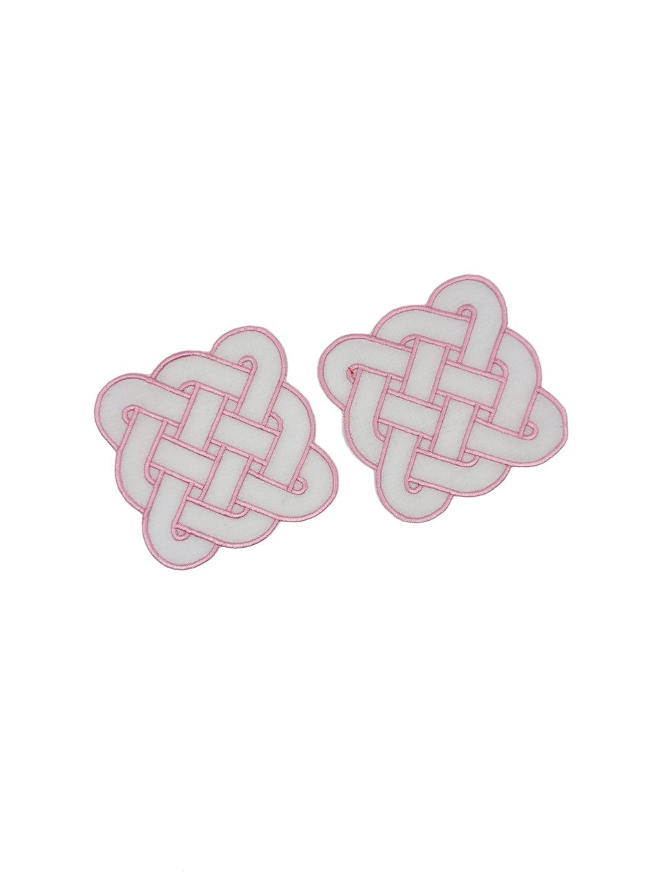 Pembe Örgü Keten Bardak Altlığı (2'li Set)