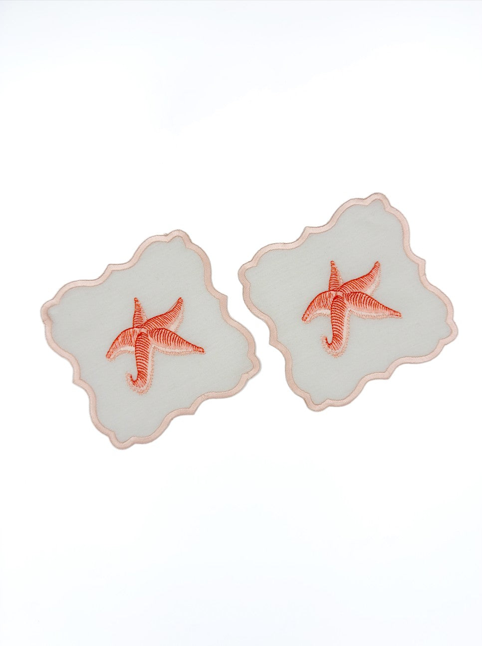 Mercan Keten Bardak Altlığı (2'li Set)