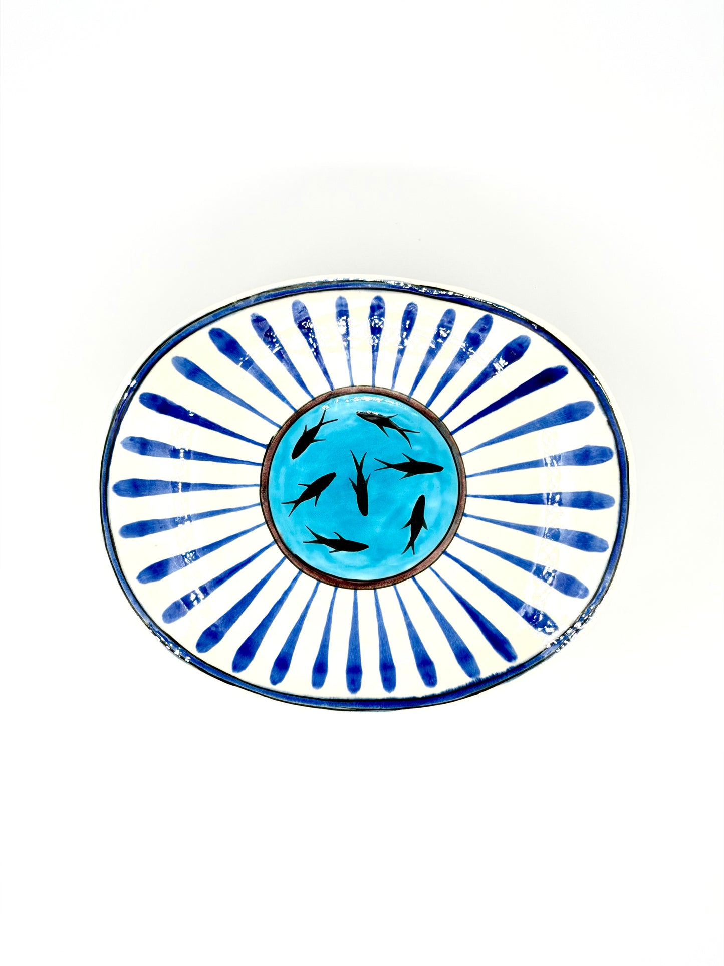 Balıklı Seramik Tabak