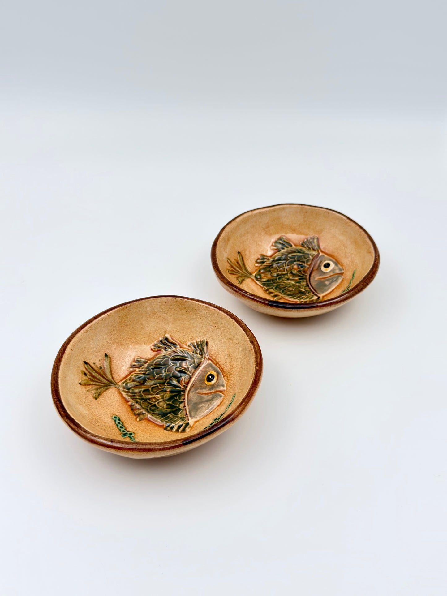 Selçuklu Balıklı Seramik Kase (2'li Set)