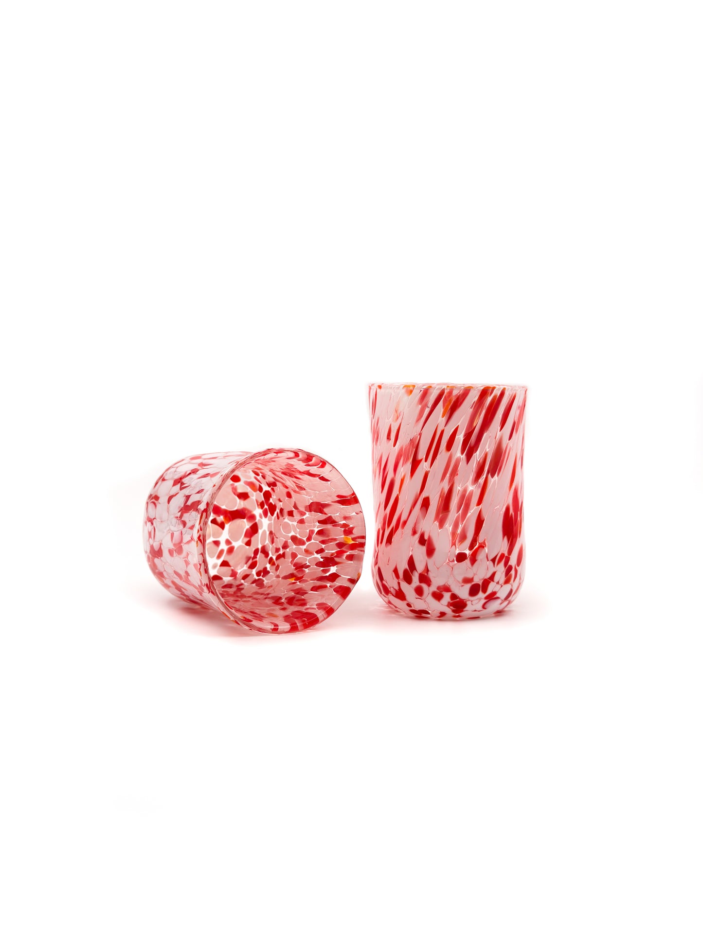 Murano Renkli Cam Bardak-Kırmızı