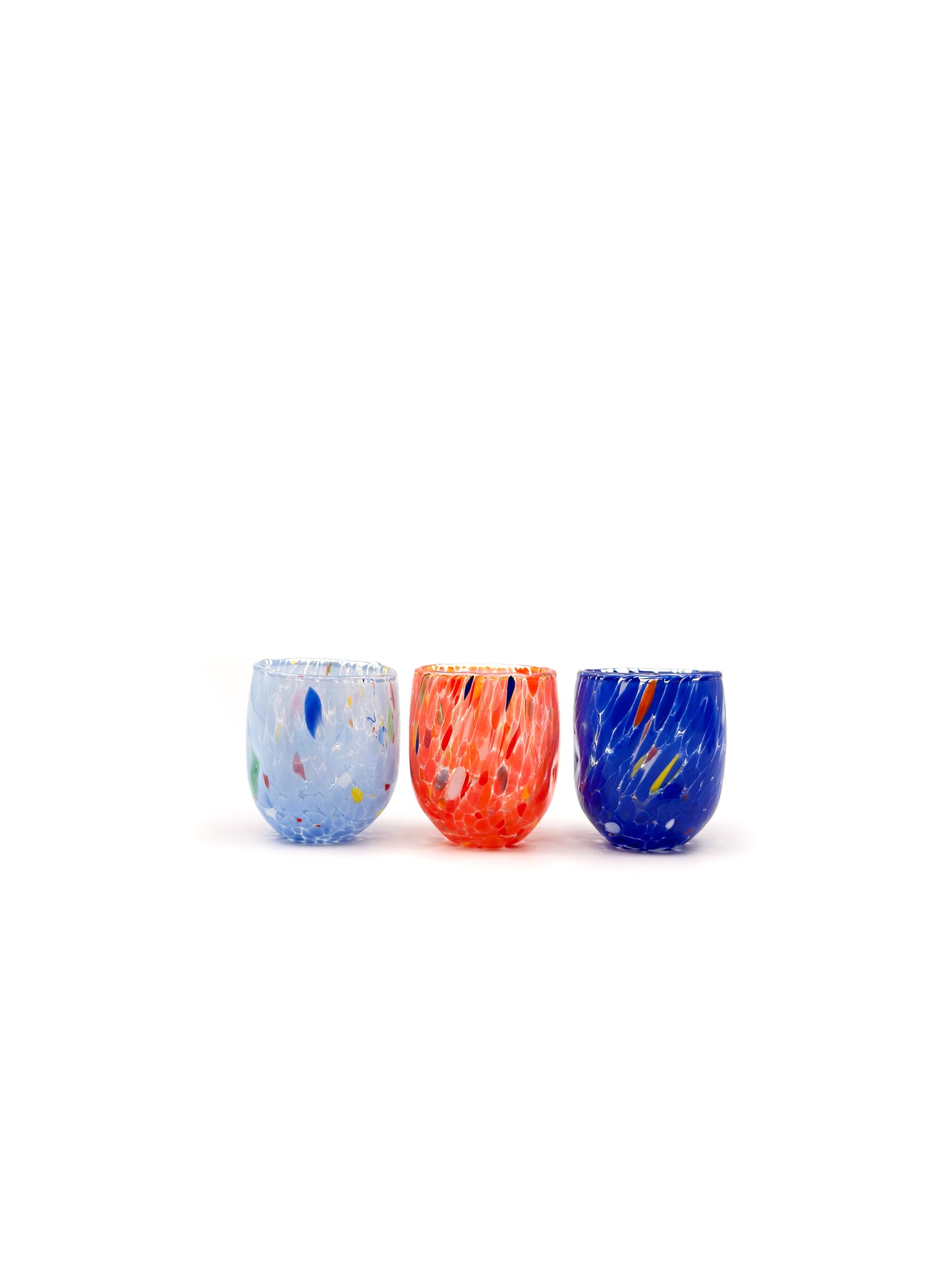 Murano Renkli Mini Cam Bardak Koleksiyonu (2'li Set)-Lacivert