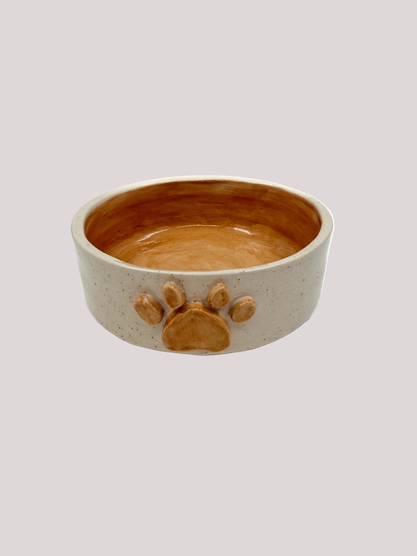 El Yapımı Seramik Kedi & Köpek Mama Kabı-Pati İki Renkli