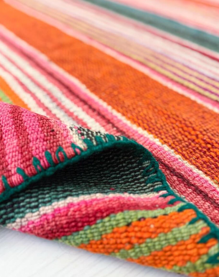 Alpaka İpi Renkli Kilim