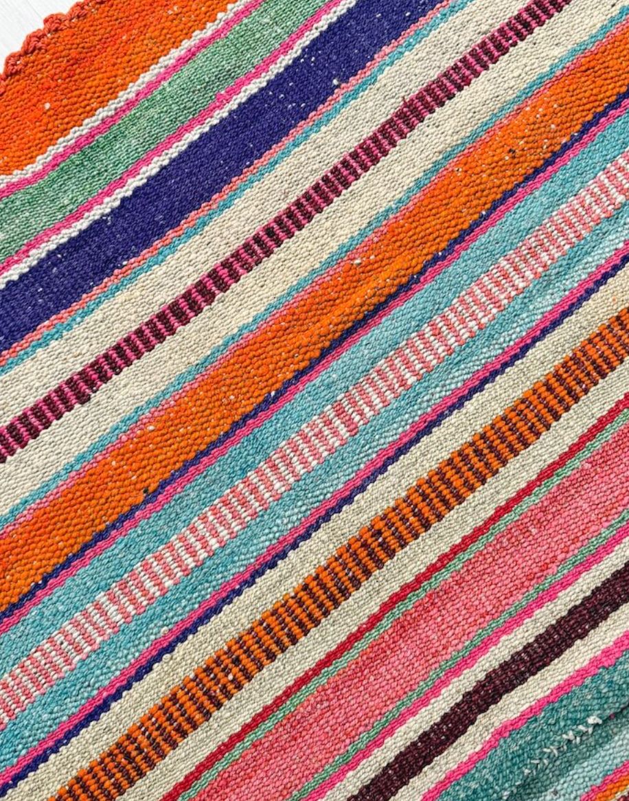 Alpaka İpi Renkli Kilim